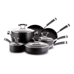 10-Pc Contempo Hard Anodized Cookware Set