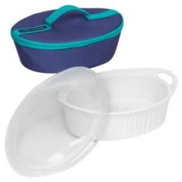 French White 2.5-Qt Oval Portable Bag Set