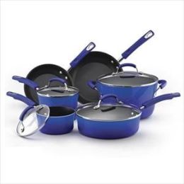 10Pc Cookware Set - Porcelain Enamel (Blue)
