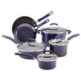 10-Pc Porcelain II Cookware Set (Purple Gradient)