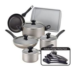 15-Pc Dishwasher Safe Non-Stick Set - Champagne