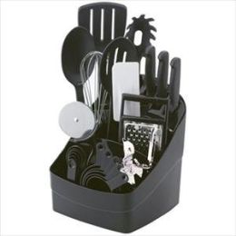 25 pc Cook's Kitchen Set Black