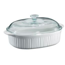 French White 4-Qt Oval Casserole