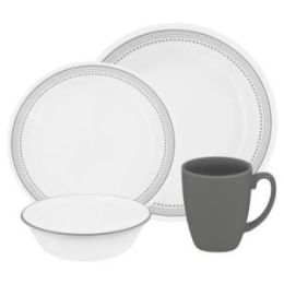 Livingware 16-Pc Set, Service for 4 (Mystic Gray)