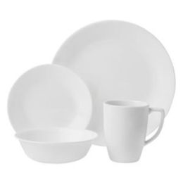 Livingware 16-Piece Set, Service for 4, Winter Frost White