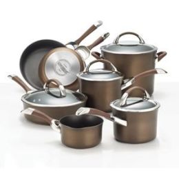 11-Pc Symmetry Hard Anodized Cookware Set (Chocolate)