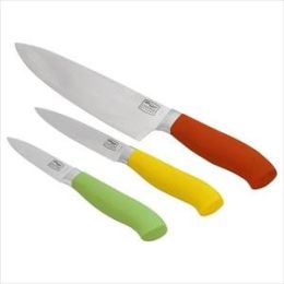 Kinzie Colors 3-Pc Chef (Red)/Utility (yellow)/Parer(green)