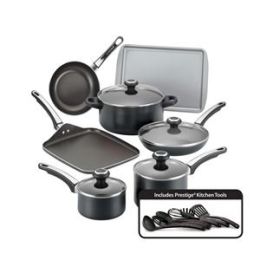 17-Pc High Performance Non-Stick Cookware Set - Black