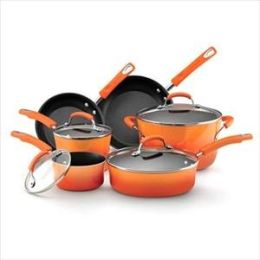 10pc Cookware Set- Porcelain Enamel (Orange)